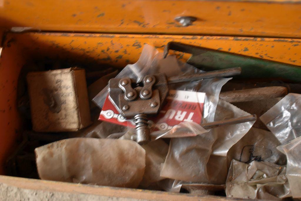 Pallet Containing Pins, Cable Clamps, Other Hardware