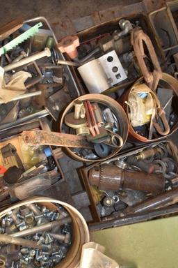Pallet Containing Pins, Cable Clamps, Other Hardware
