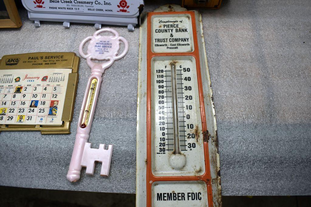 Advertising Thermometers and Calendars: Belle Creek, Wilmar, Red Wing, Cannon Falls