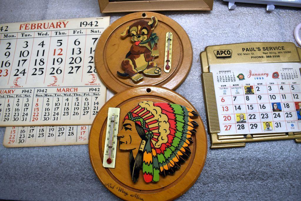 Advertising Thermometers and Calendars: Belle Creek, Wilmar, Red Wing, Cannon Falls