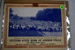 1931 Citizens State Bank, Cannon Falls, MN Calendar, Boarded and Wrapped