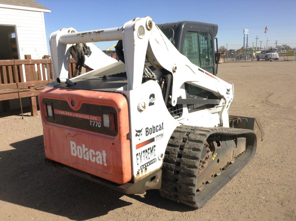 2012 Bobcat T770 Skid Steer on Tracks High Flow, 2 Speed, New Windshield, E