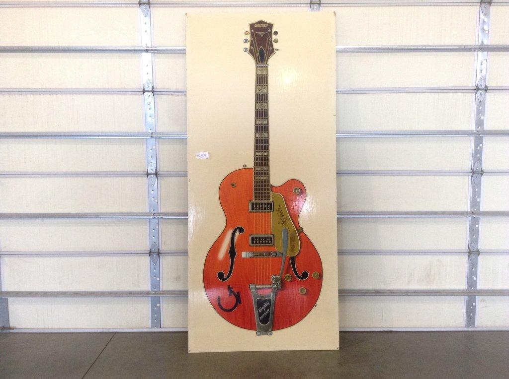 (7) Paintings  of Guitars which include: Gretsch Guitar 8' x 3'6", Gibson G