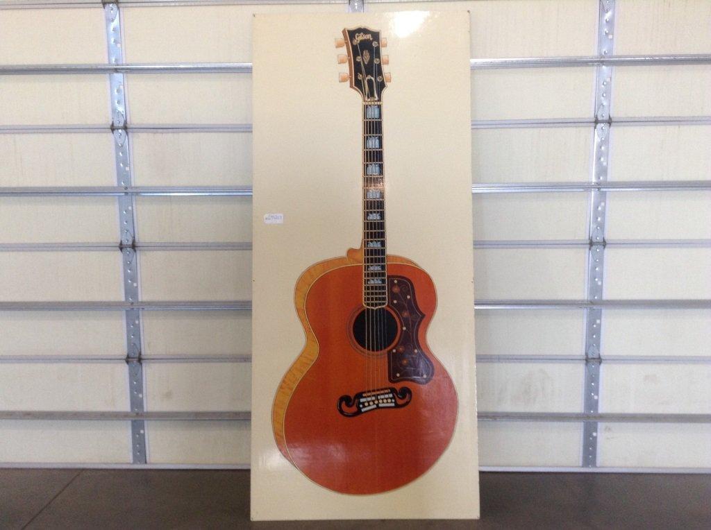 (7) Paintings  of Guitars which include: Gretsch Guitar 8' x 3'6", Gibson G