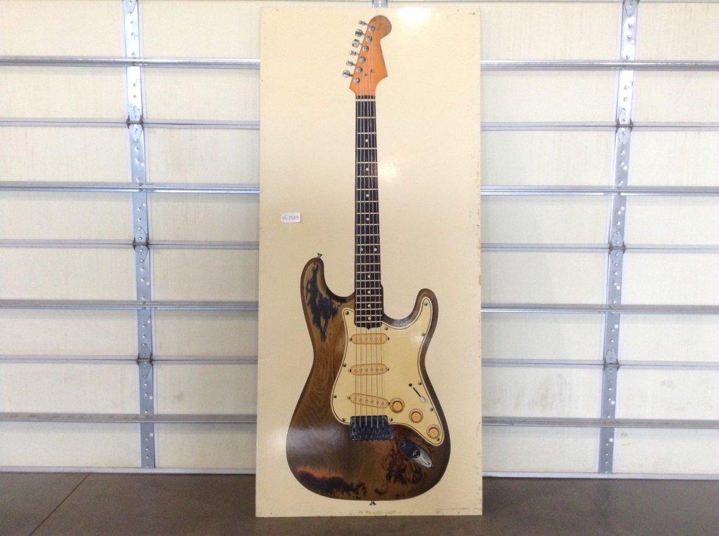 (7) Paintings  of Guitars which include: Gretsch Guitar 8' x 3'6", Gibson G