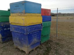 (7) Plastic Storage Cubes