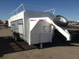 Shopmade Enclosed Trailer , Length: 16' , Tandem , Gooseneck , Color: White