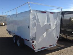 Shopmade Enclosed Trailer , Length: 16' , Tandem , Gooseneck , Color: White