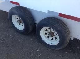 Shopmade Enclosed Trailer , Length: 16' , Tandem , Gooseneck , Color: White