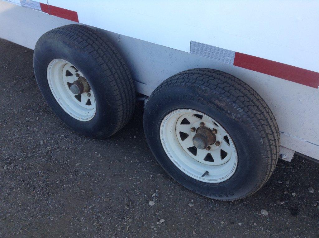 Shopmade Enclosed Trailer , Length: 16' , Tandem , Gooseneck , Color: White
