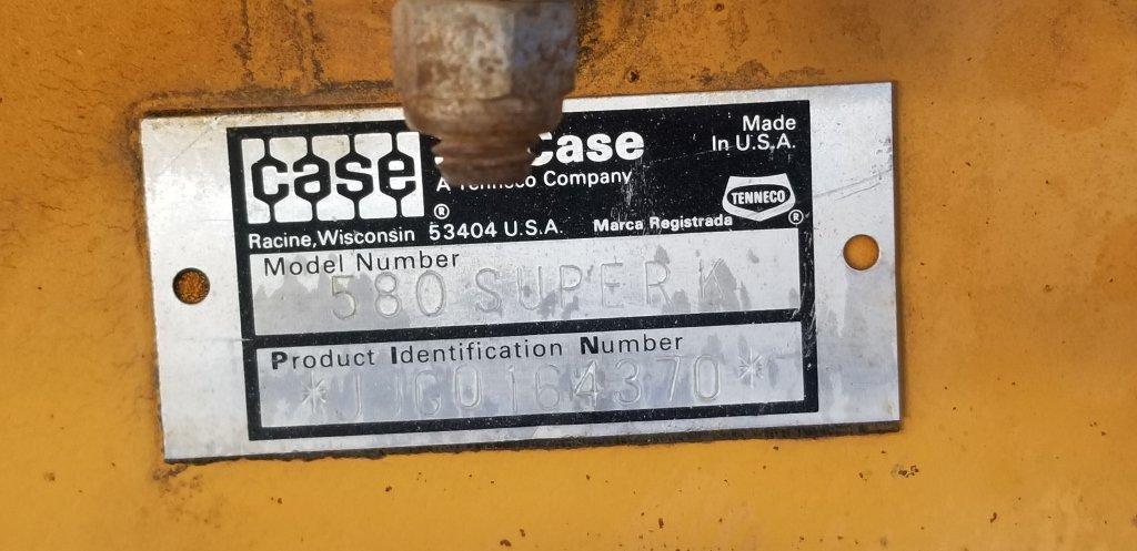 Case 580 SK Backhoe Loader