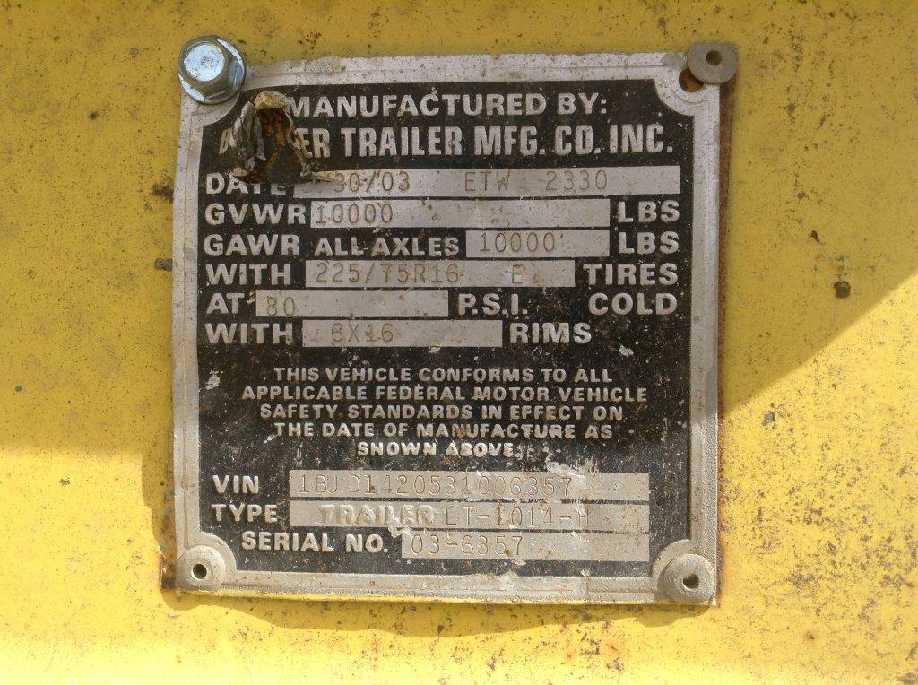 2003 Butler  Flatbed Tilt Trailer