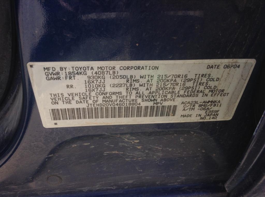 2004 Toyota RAV4 SUV