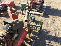 Chop Saw, Compressor, and 2 Stands