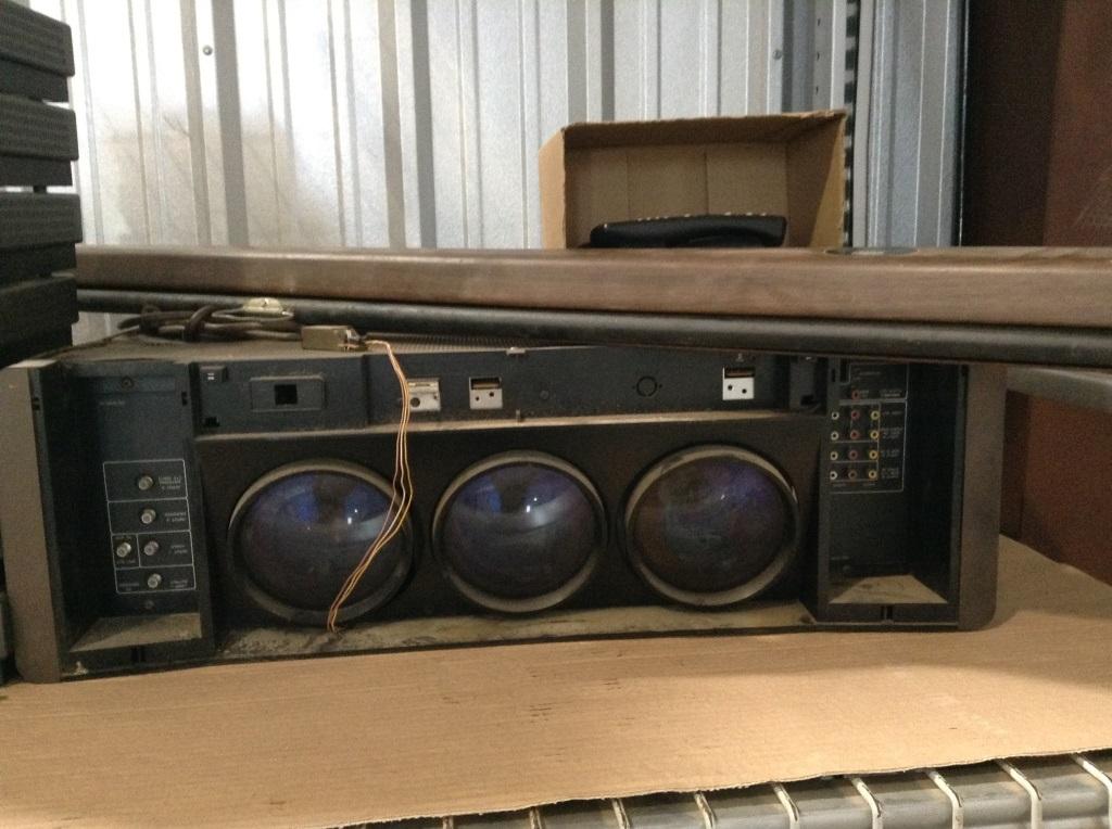 Projection TV w/Screen, (11) Electronic Boxes