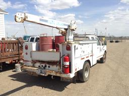 1997 Ford F-350 Ext. Cab Flatbed Crane Truck