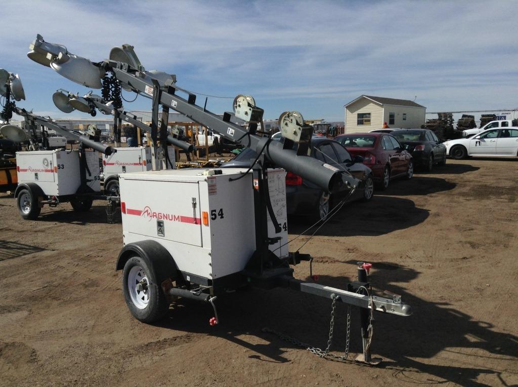 Magnum MLT3060K Light Tower Mounted on Single Axle Bumper Pull Trailer, V.I.N. 5AJLS1618BB006875 Eng