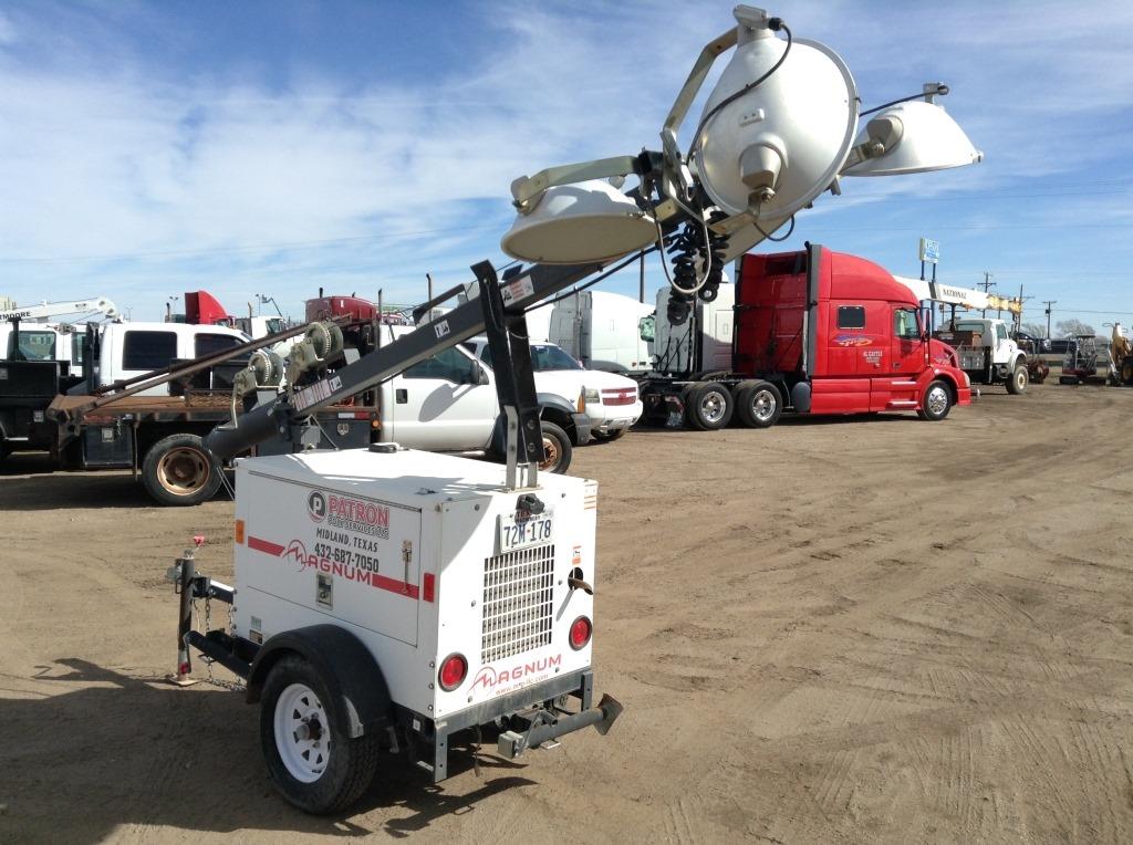 Magnum MLT3060K Light Tower Mounted on Single Axle Bumper Pull Trailer, V.I.N. 5AJLS1618BB006875 Eng