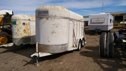 "Shopmade Enclosed Landscape Trailer , Length: 12' , Tandem , Bumper Hitch , Color: White *NO TITLE*