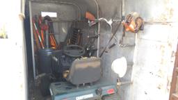 "Shopmade Enclosed Landscape Trailer , Length: 12' , Tandem , Bumper Hitch , Color: White *NO TITLE*
