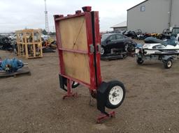 Shop Made Folding Trailer , Length: 8' , Single , Bumper Pull , Color: Red *NO TITLE*