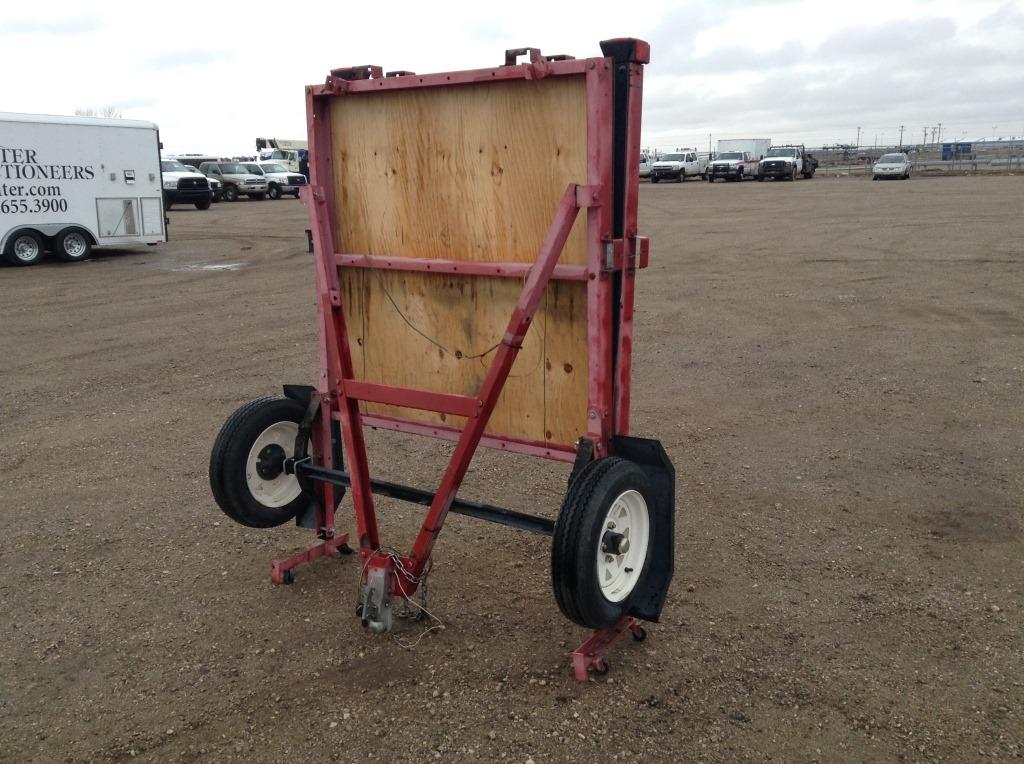 Shop Made Folding Trailer , Length: 8' , Single , Bumper Pull , Color: Red *NO TITLE*