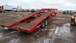 1991 Shopmade AC Car Hauler , Length: 32' , Tandem , Gooseneck , Color: Red
