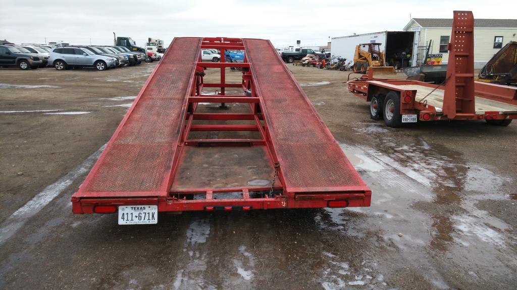 1991 Shopmade AC Car Hauler , Length: 32' , Tandem , Gooseneck , Color: Red