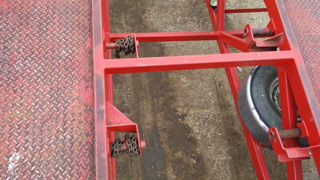 1991 Shopmade AC Car Hauler , Length: 32' , Tandem , Gooseneck , Color: Red