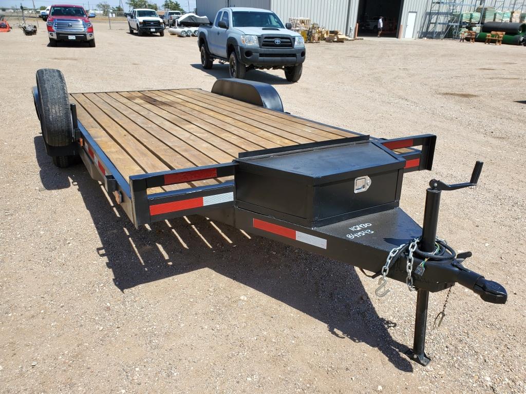 2019 Shopmade Car Hauler , Length: 18' , Tandem , Bumper Hitch , Color: Bla