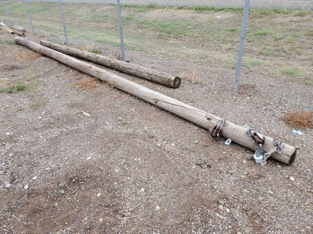 (2) Telephone Poles