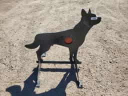 3/8 AR500 Steel Coyote Shooting Target w/ Heart Flapper
