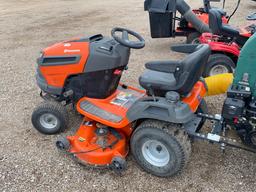 Husqvarna riding mower with Cyclone Rale Vacuum System