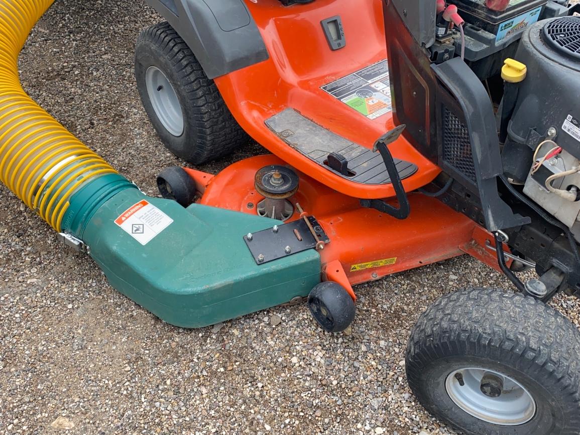 Husqvarna riding mower with Cyclone Rale Vacuum System