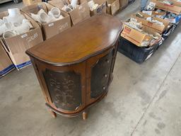 Engraved Metal and Wood Hall table