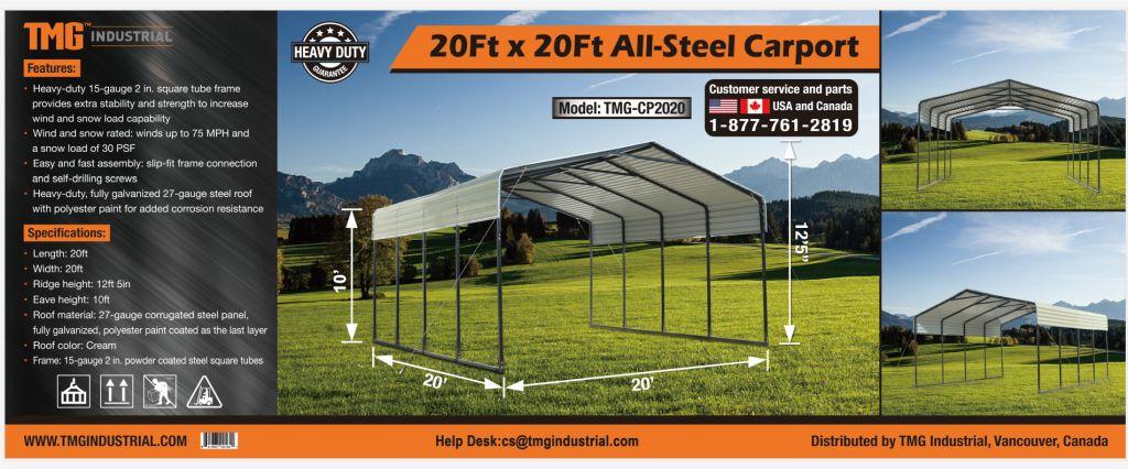 TMG-CP2020 Carport 20'x20'