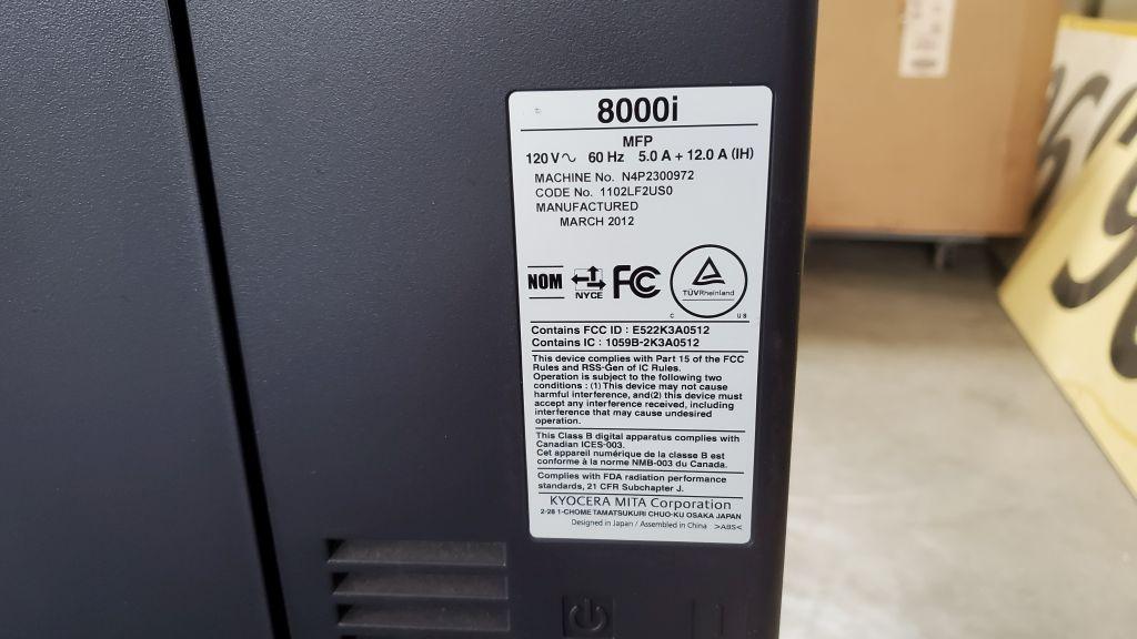 Kyocera TASKalfa 8000i Fax/Copier/Printer