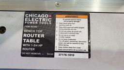 Chicago Electric Bench Top Router Table w/1-3/4HP Router