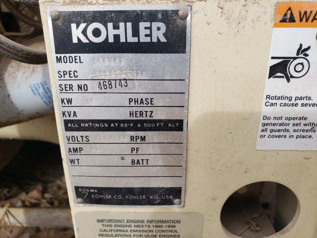 1997 Kohler Power System 10 Generator  Trailer