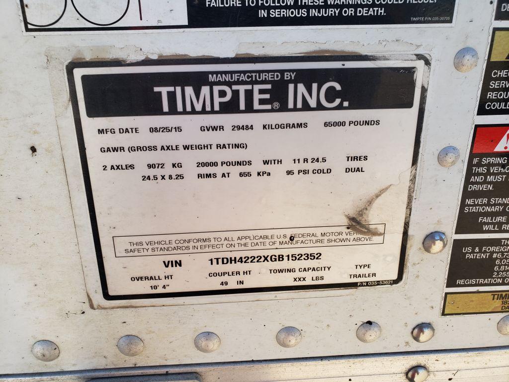 2016 Timpte Beall Timpte Belly Dump/Hopper Trailer