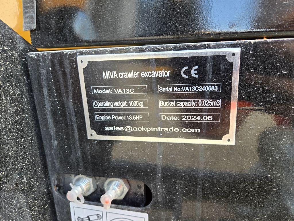 New Unused MIVA VA13C Mini Excavator