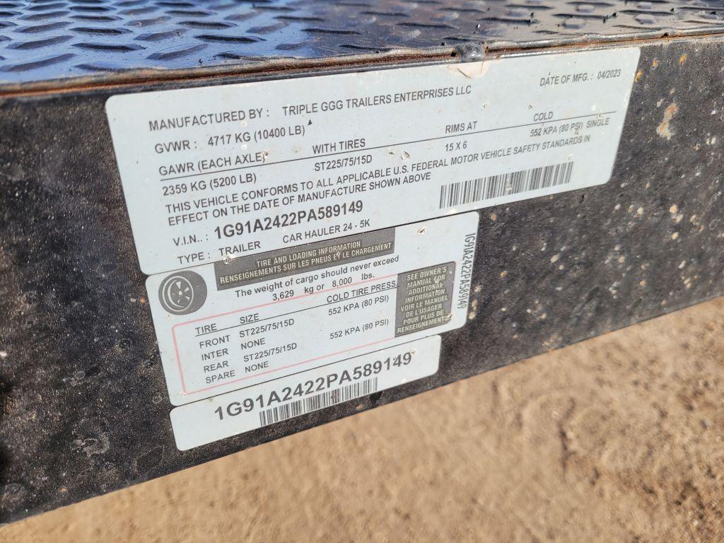 2023 Triple G Flatbed Trailer