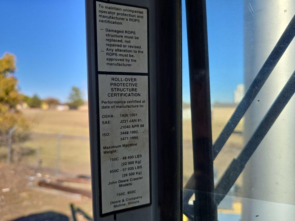 2004 John Deere 850C Dozer Crawler Tractor