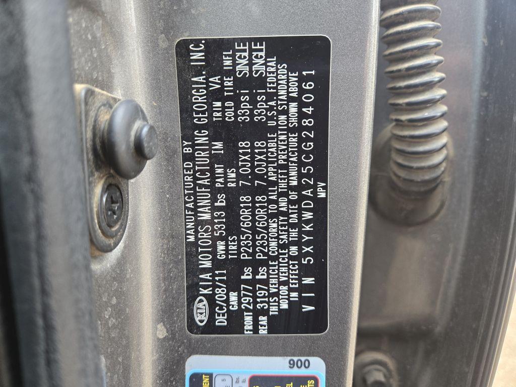 2012  Kia  Sorento SX  SUV 4D