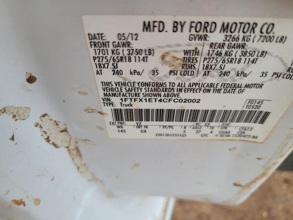 2012  Ford  F150 FX4  Supercab 4D