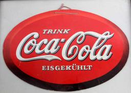 PRE WWII GERMAN COCA COLA SIGN FRAMED