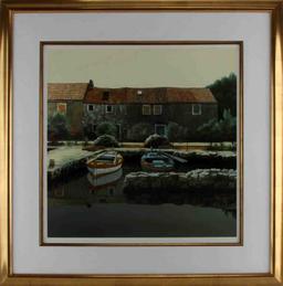 ZVONIMIR MIHANOVIS SIGNED LITHO VILLAGE KRATANJL
