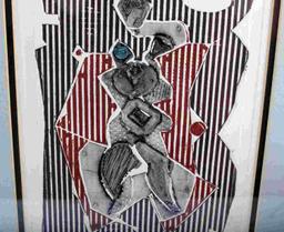 TWO NUMBERED ABSTRACT TEXTURED PAPER WORKS