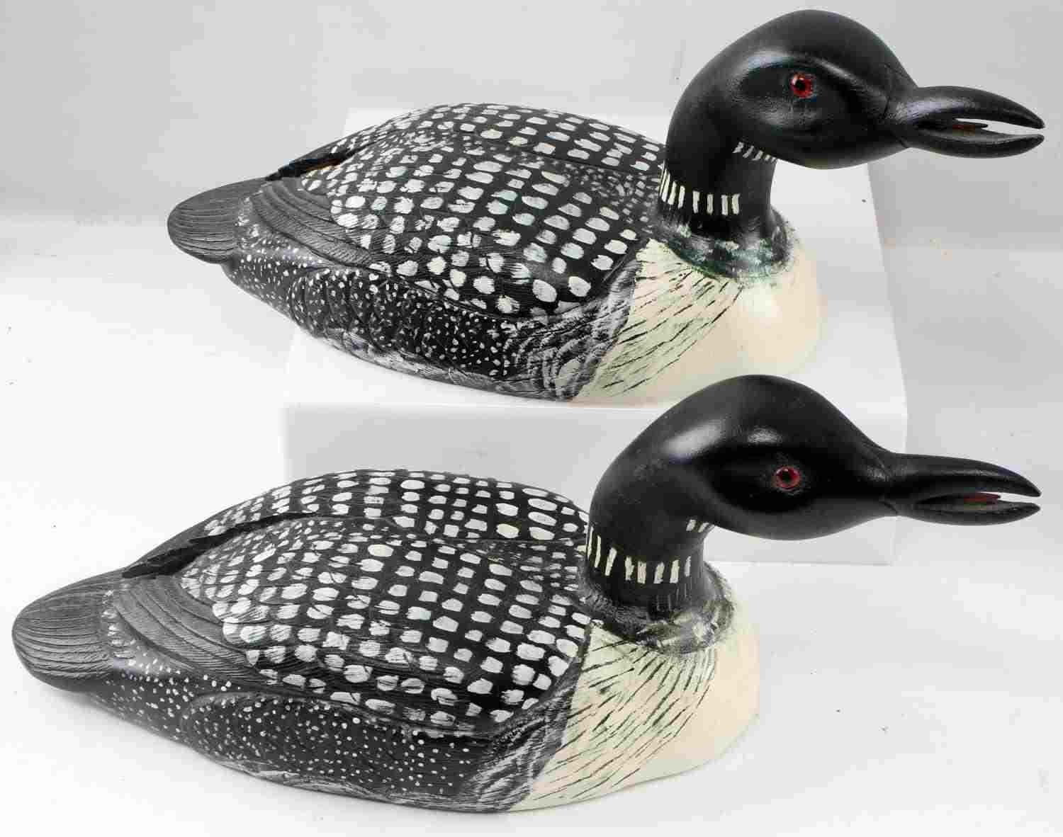 SIGNED 1980S CHESAPEAKE BAY COMMON LOON DUCK DECOY
