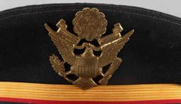 WWII US AMERICAN ARMY OFFICERS VISOR CRUSHER CAP